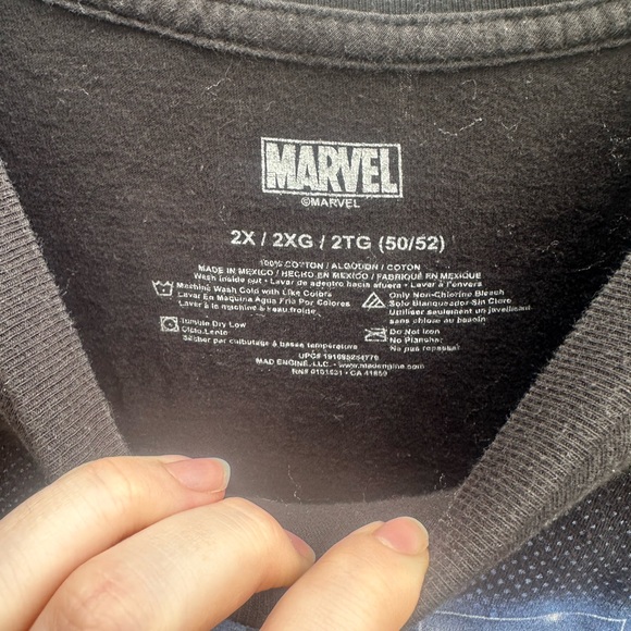 Marvel Black Graphic Here To Party Deadpool Short Sleeve Tee - Picture 3 of 6